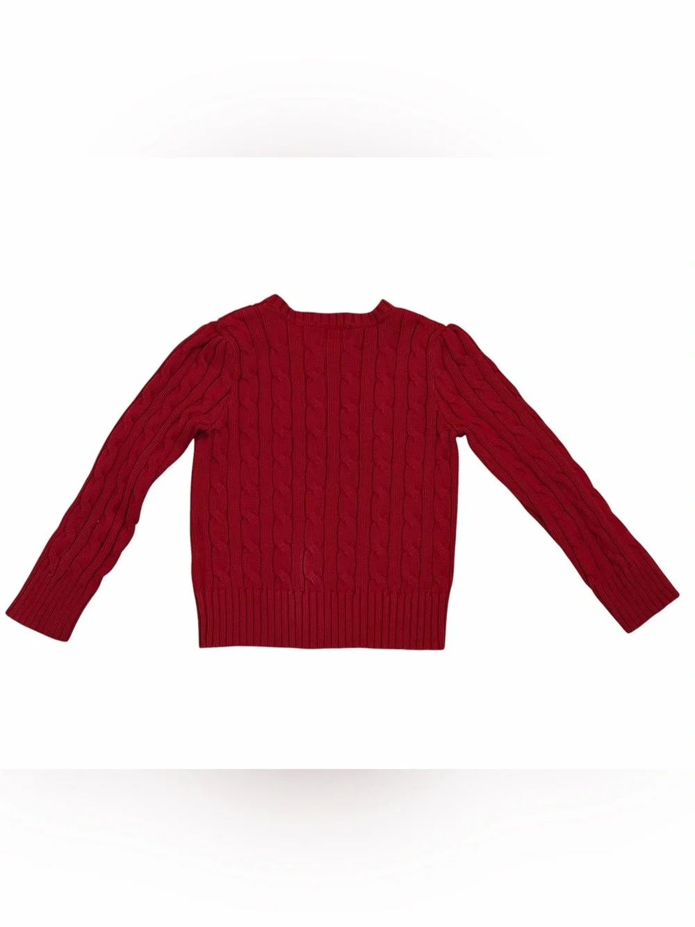 Polo Ralph Lauren Little Girl Cardigan Red Cable-Knit